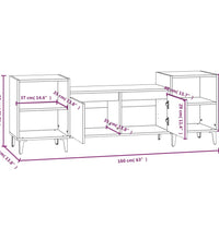 TV-Schrank Weiß 160x35x55 cm Holzwerkstoff