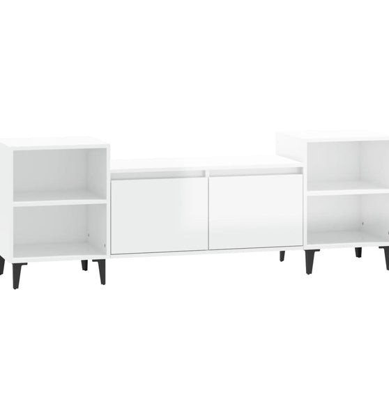 TV-Schrank Hochglanz-Weiß 160x35x55 cm Holzwerkstoff