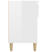 Schuhregal Hochglanz-Weiß 102x36x60 cm Holzwerkstoff