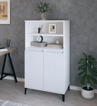 Highboard Weiß 60x36x110 cm Holzwerkstoff