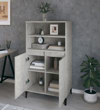 Highboard Betongrau 60x36x110 cm Holzwerkstoff