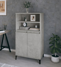 Highboard Betongrau 60x36x110 cm Holzwerkstoff