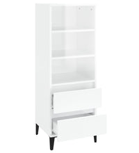 Highboard Hochglanz-Weiß 40x36x110 cm Holzwerkstoff