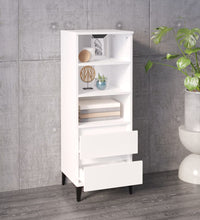 Highboard Hochglanz-Weiß 40x36x110 cm Holzwerkstoff