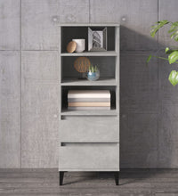 Highboard Betongrau 40x36x110 cm Holzwerkstoff