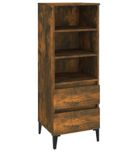 Highboard Räuchereiche 40x36x110 cm Holzwerkstoff