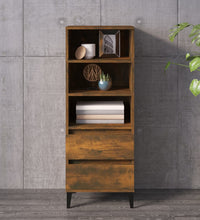 Highboard Räuchereiche 40x36x110 cm Holzwerkstoff