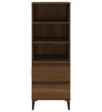 Highboard Braun Eichen-Optik 40x36x110 cm Holzwerkstoff