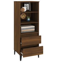Highboard Braun Eichen-Optik 40x36x110 cm Holzwerkstoff