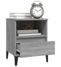 Nachttische 2 Stk. Grau Sonoma 40x35x50 cm