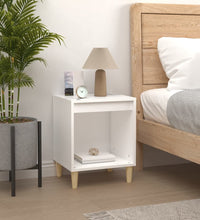 Nachttisch Weiß 40x35x50 cm Holzwerkstoff