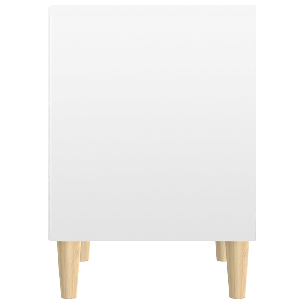 Nachttisch Hochglanz-Weiß 40x35x50 cm Holzwerkstoff