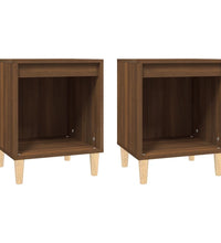Nachttische 2 Stk. Braun Eichen-Optik 40x35x50 cm