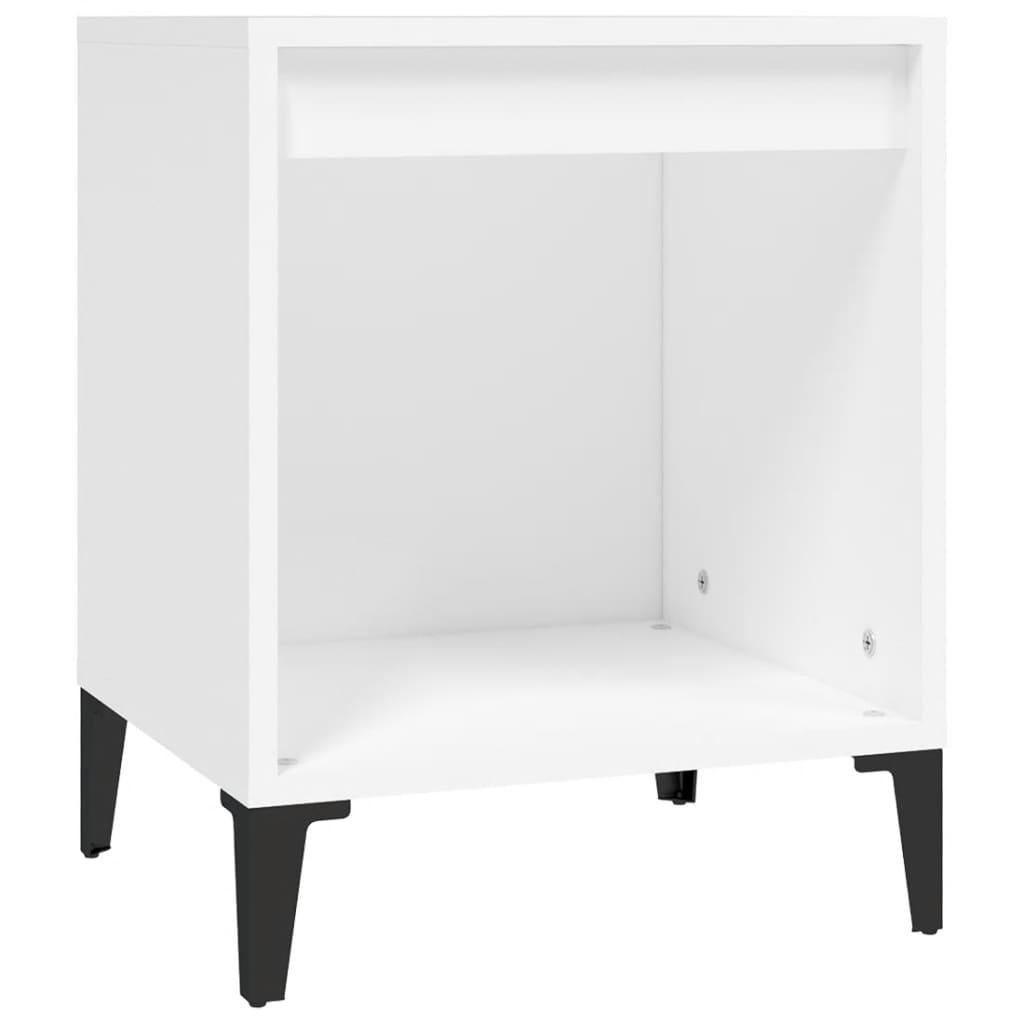 Nachttisch Weiß 40x35x50 cm