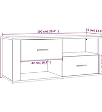 TV-Schrank Weiß 100x35x40 cm Holzwerkstoff