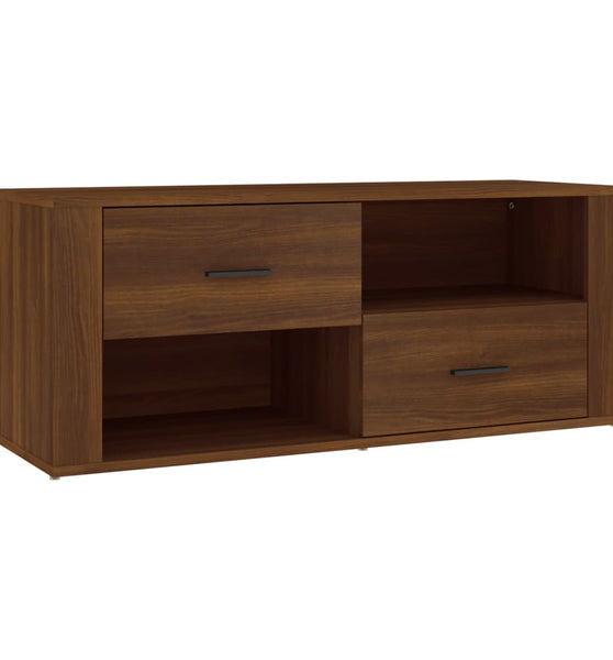 TV-Schrank Braun Eichen-Optik 100x35x40 cm Holzwerkstoff