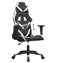 Gaming-Stuhl Schwarz und Weiß Kunstleder
