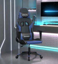 Gaming-Stuhl Schwarz und Blau Kunstleder