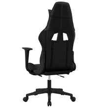 Gaming-Stuhl mit Fußstütze Schwarz Kunstleder