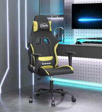 Gaming-Stuhl Schwarz und Hellgrün Stoff