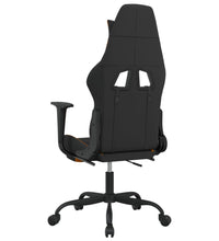 Gaming-Stuhl mit Fußstütze Schwarz und Orange Stoff