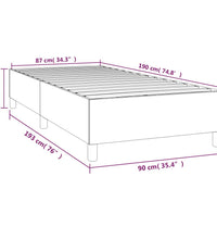 Bettgestell Schwarz 90x190 cm Samt