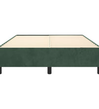 Bettgestell ohne Matratze Dunkelgrün 140x190 cm Samt