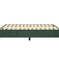 Bettgestell ohne Matratze Dunkelgrün 140x190 cm Samt