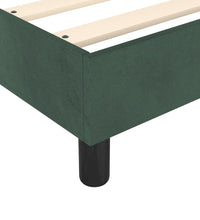 Bettgestell ohne Matratze Dunkelgrün 140x190 cm Samt