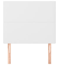 Kopfteile 2 Stk. Weiß 100x5x78/88 cm Kunstleder