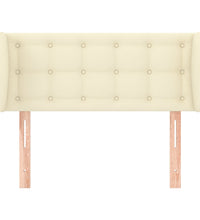 Kopfteil mit Ohren Creme 83x23x78/88 cm Kunstleder