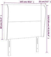 Kopfteil mit Ohren Weiß 103x23x118/128 cm Kunstleder