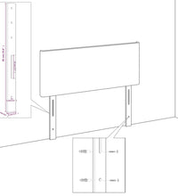 Kopfteil mit Ohren Creme 83x16x78/88 cm Kunstleder