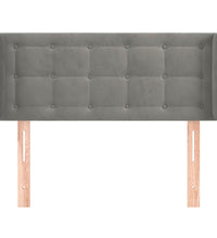 Kopfteil mit Ohren Hellgrau 83x16x78/88 cm Samt
