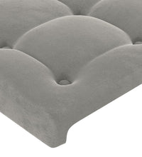 Kopfteil mit Ohren Hellgrau 83x16x78/88 cm Samt