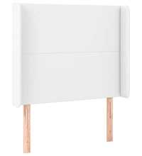 Kopfteil mit Ohren Weiß 103x16x118/128 cm Kunstleder