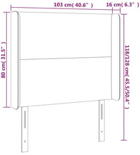 Kopfteil mit Ohren Weiß 103x16x118/128 cm Kunstleder