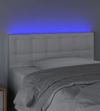 LED Kopfteil Weiß 80x5x78/88 cm Kunstleder