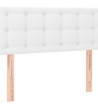 LED Kopfteil Weiß 80x5x78/88 cm Kunstleder