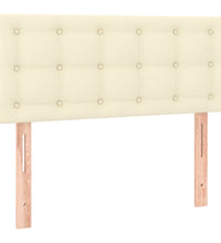 LED Kopfteil Creme 80x5x78/88 cm Kunstleder