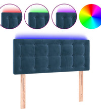 LED Kopfteil Dunkelblau 80x5x78/88 cm Samt