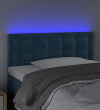LED Kopfteil Dunkelblau 80x5x78/88 cm Samt