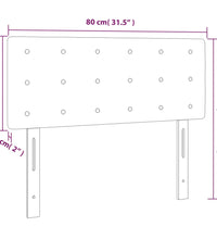 LED Kopfteil Dunkelblau 80x5x78/88 cm Samt