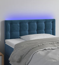 LED Kopfteil Dunkelblau 80x5x78/88 cm Samt