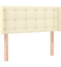 LED Kopfteil Creme 83x16x78/88 cm Kunstleder