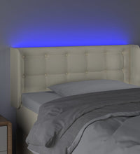 LED Kopfteil Creme 83x16x78/88 cm Kunstleder