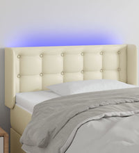 LED Kopfteil Creme 83x16x78/88 cm Kunstleder