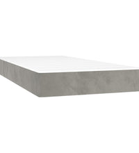 Boxspringbett mit Matratze Hellgrau 80x200 cm Samt
