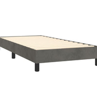 Boxspringbett mit Matratze Dunkelgrau 80x200 cm Samt