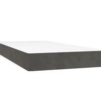 Boxspringbett mit Matratze Dunkelgrau 80x200 cm Samt